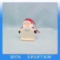 New christmas ornaments,ceramic indoor santa claus with led light